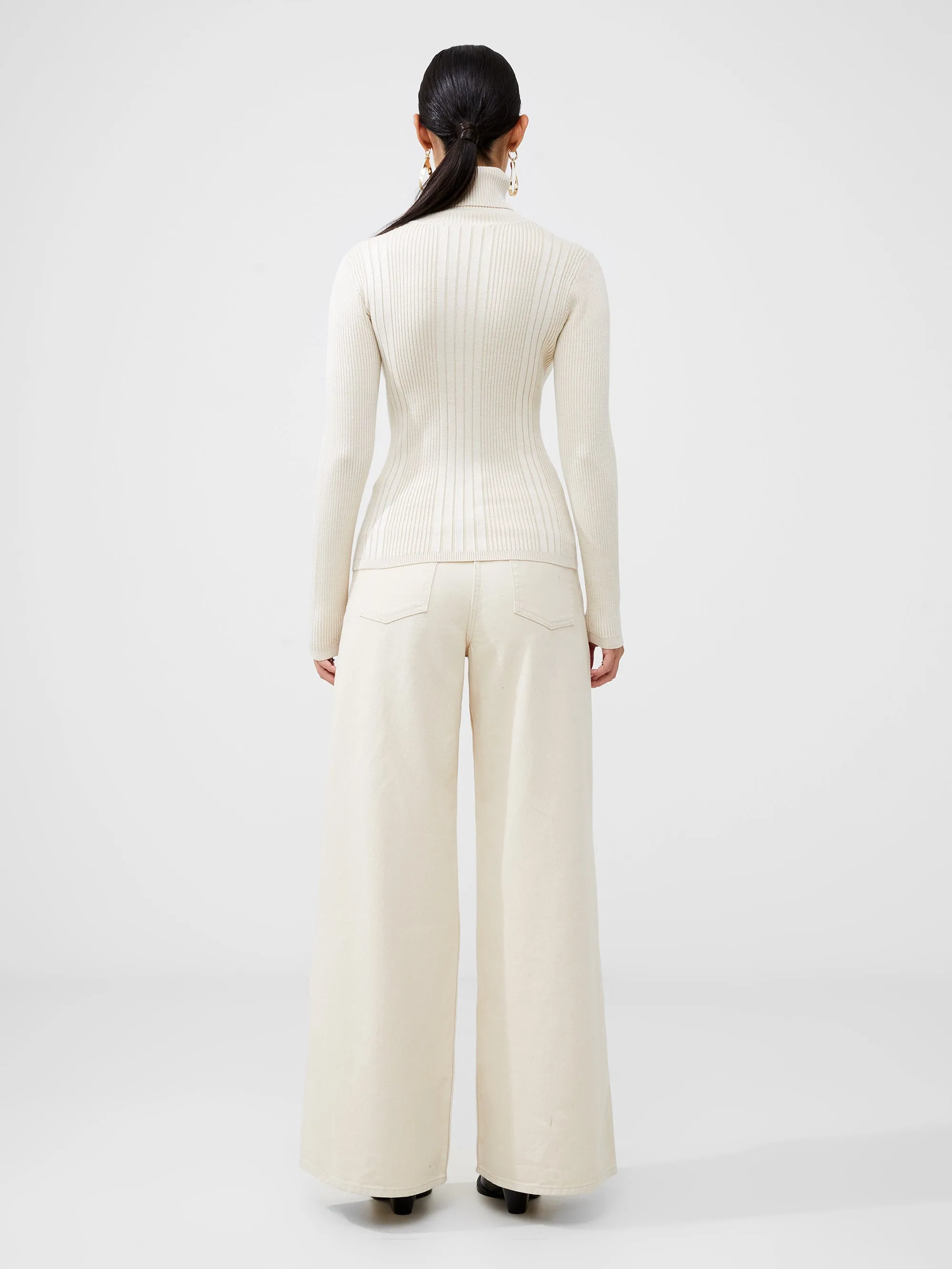 Mari Rib Knit Turtleneck Sweater