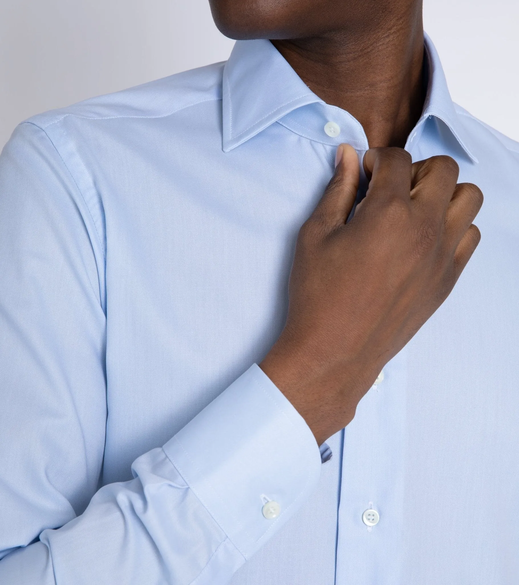 MCR Slim Pinpoint Shirt: Light Blue