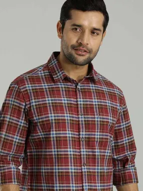 Men Checked Full Sleeve Cotton Shirt