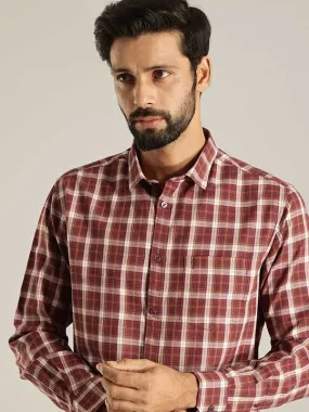 Men Checked Full Sleeve Cotton Shirt