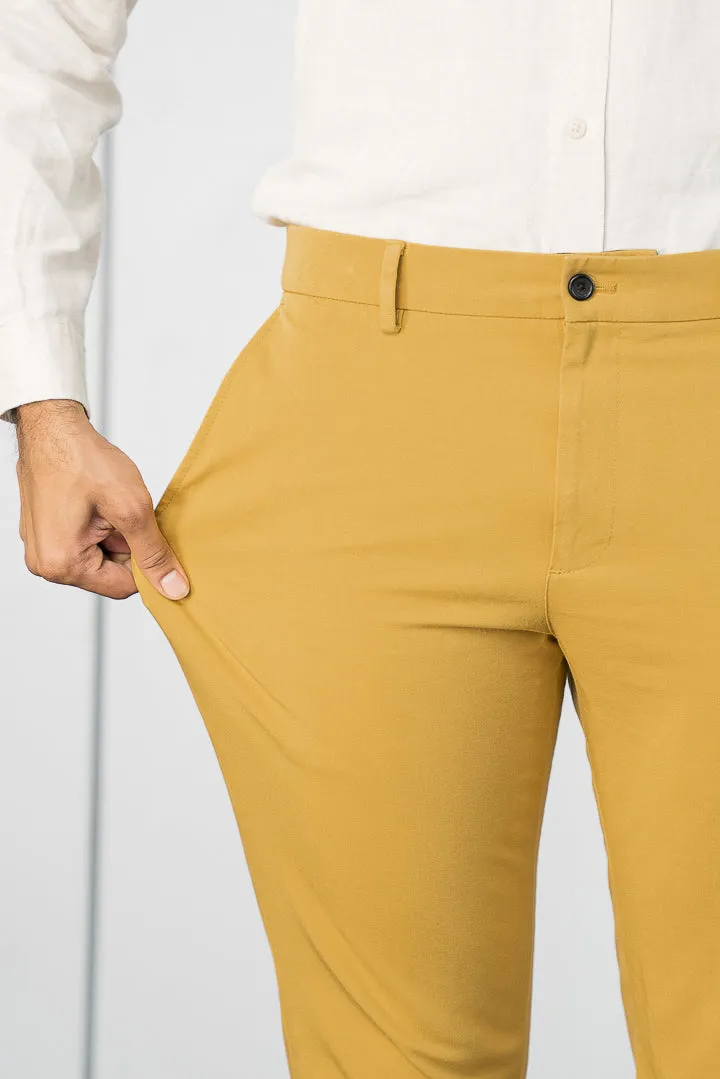 Mustard Stretch Chinos