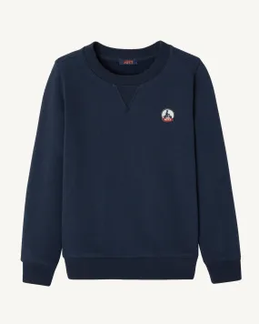 Navy Barcelos kid's organic cotton sweatshirt