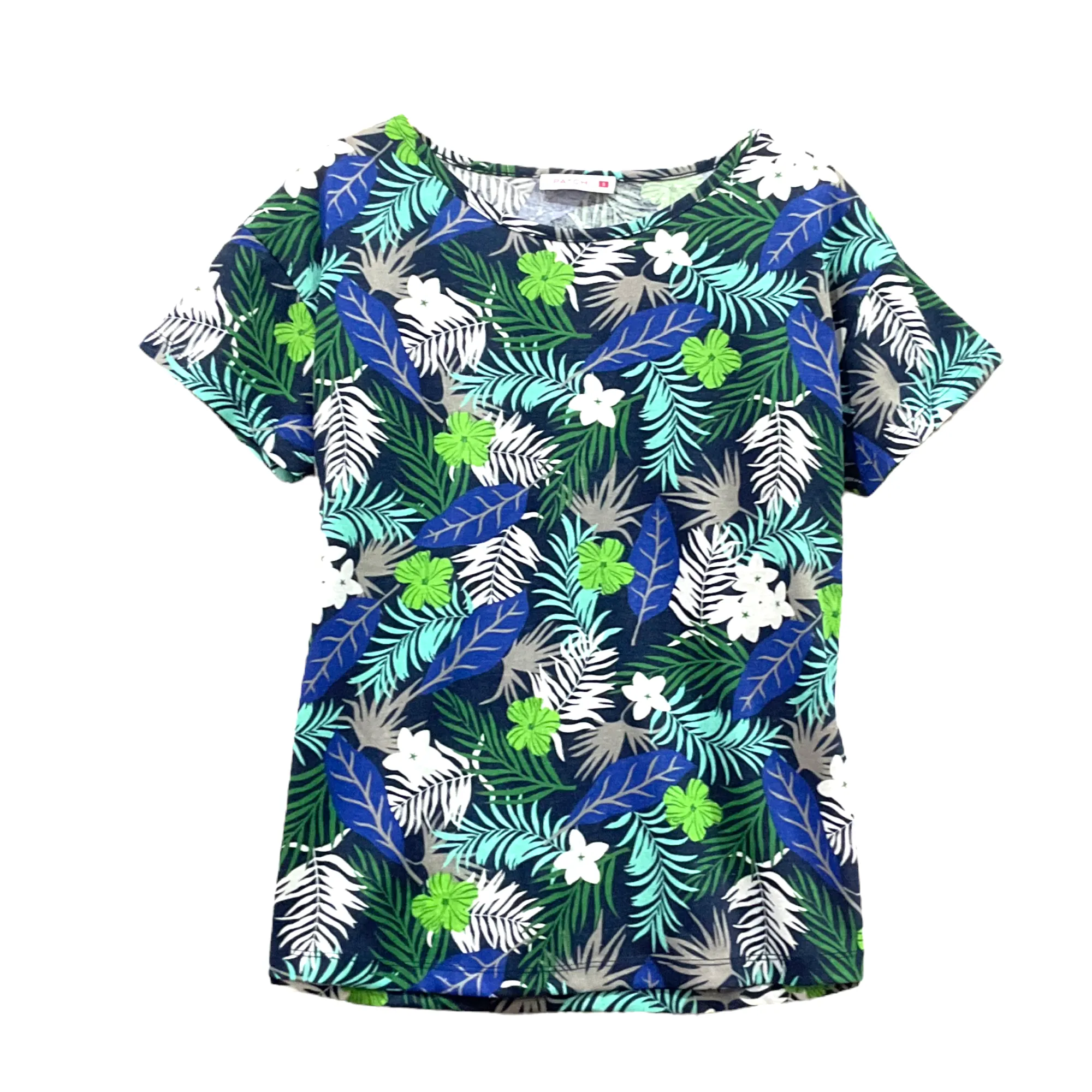 Patch Women Cotton Short Sleeve Printed T-Shirt