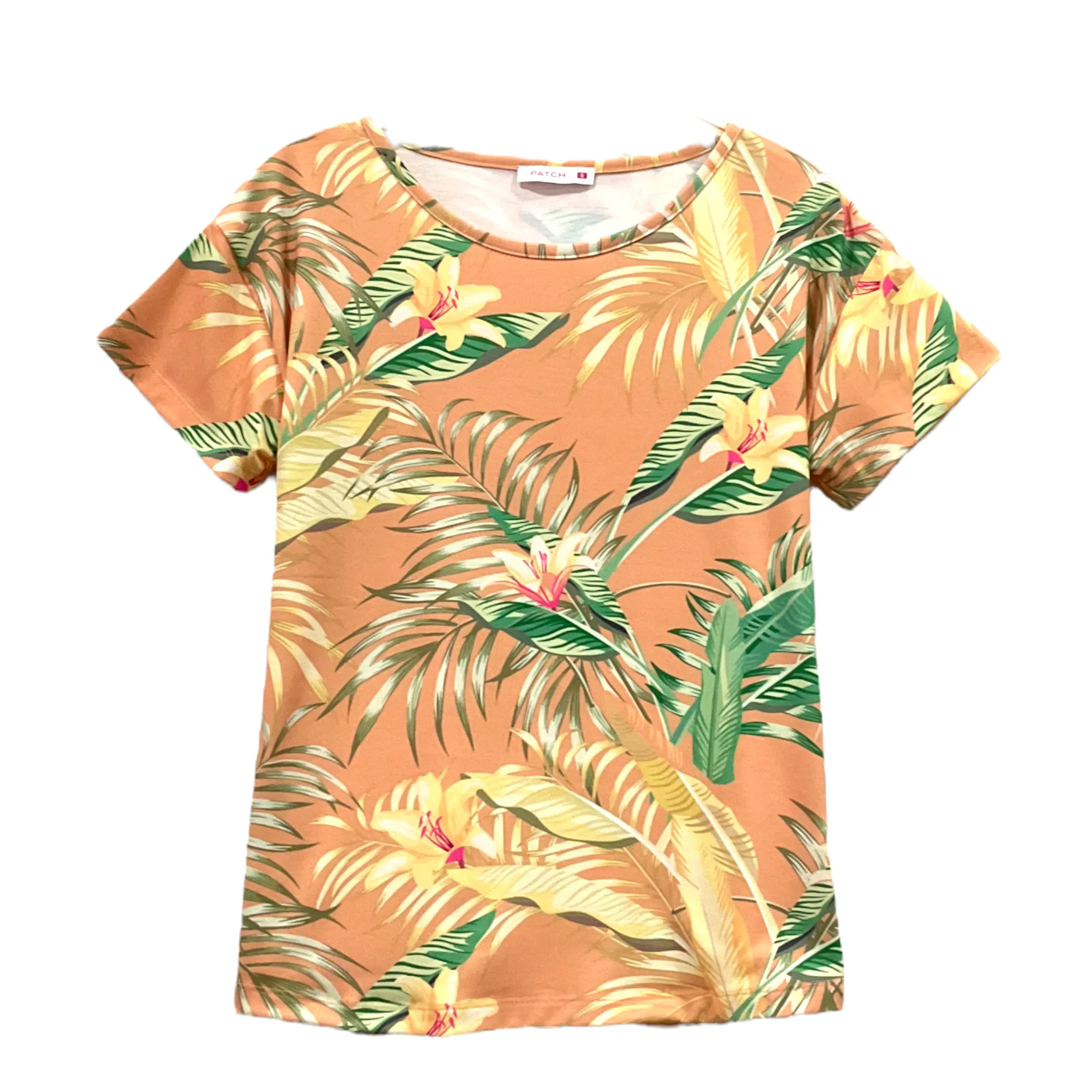 Patch Women Cotton Short Sleeve Printed T-Shirt