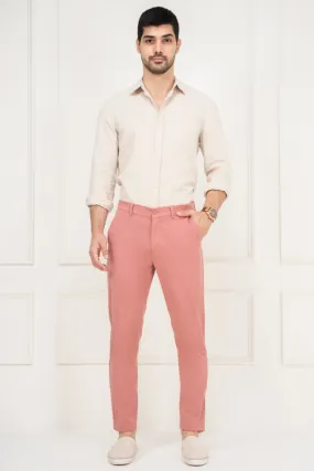 Pink Slim Fit Stretch Chino Pants