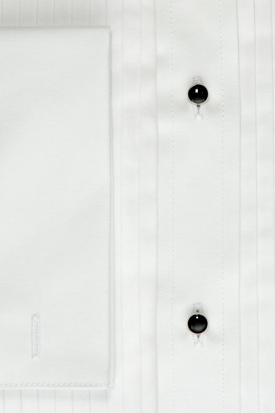 "David" White Wingtip Tuxedo Shirt