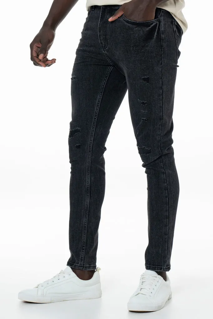 Rf10 Rip & Repair Skinny Denim Jeans _ 140443 _ Black Wash