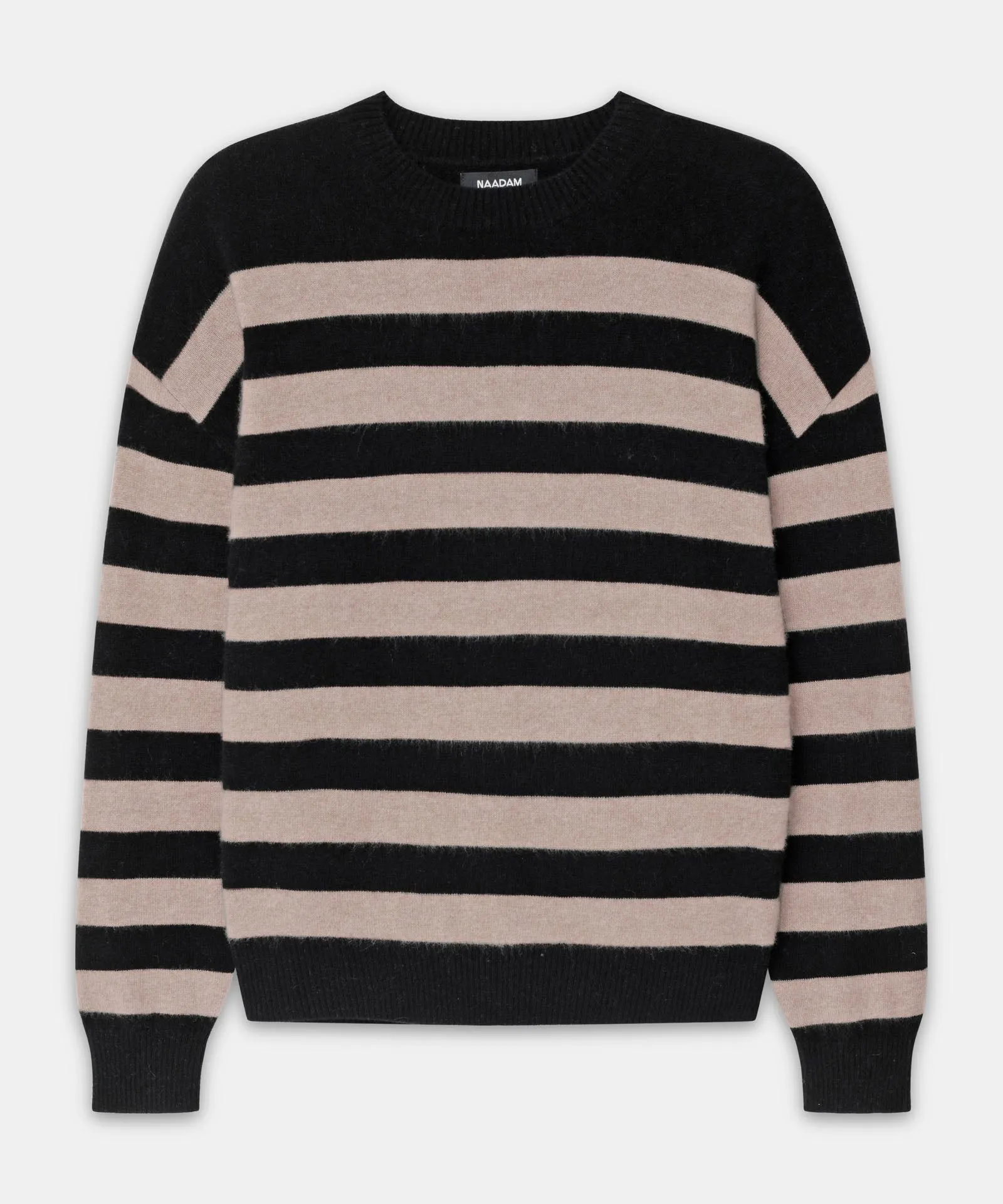 Signature Cashmere Striped Crewneck Sweater