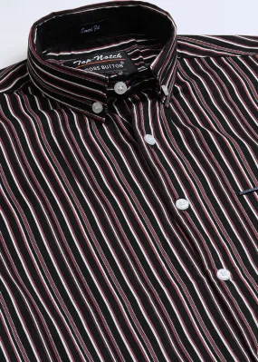 Static Stripe Black Mens Shirt