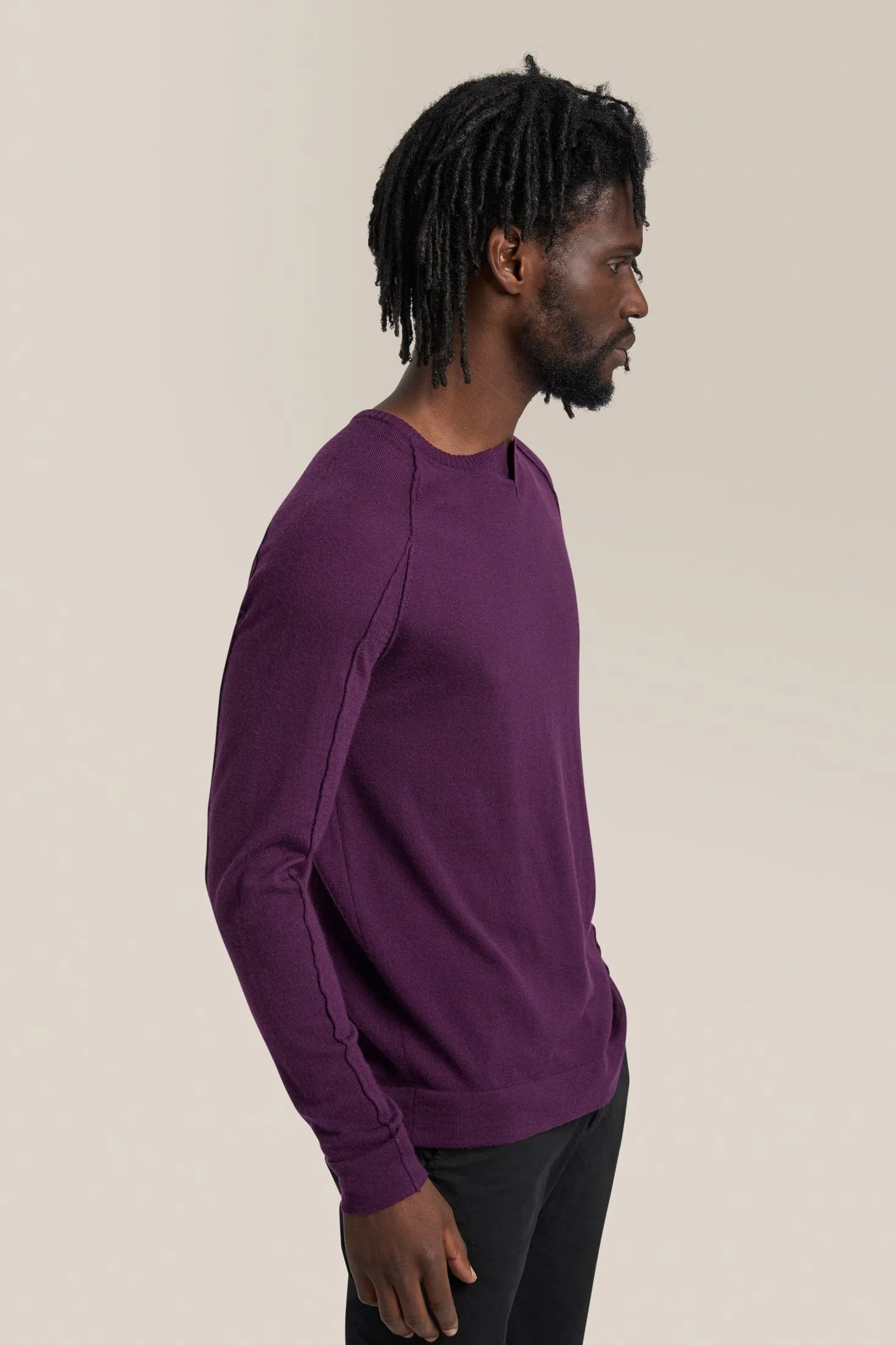 V-Notch Crew Sweater | Merino Wool