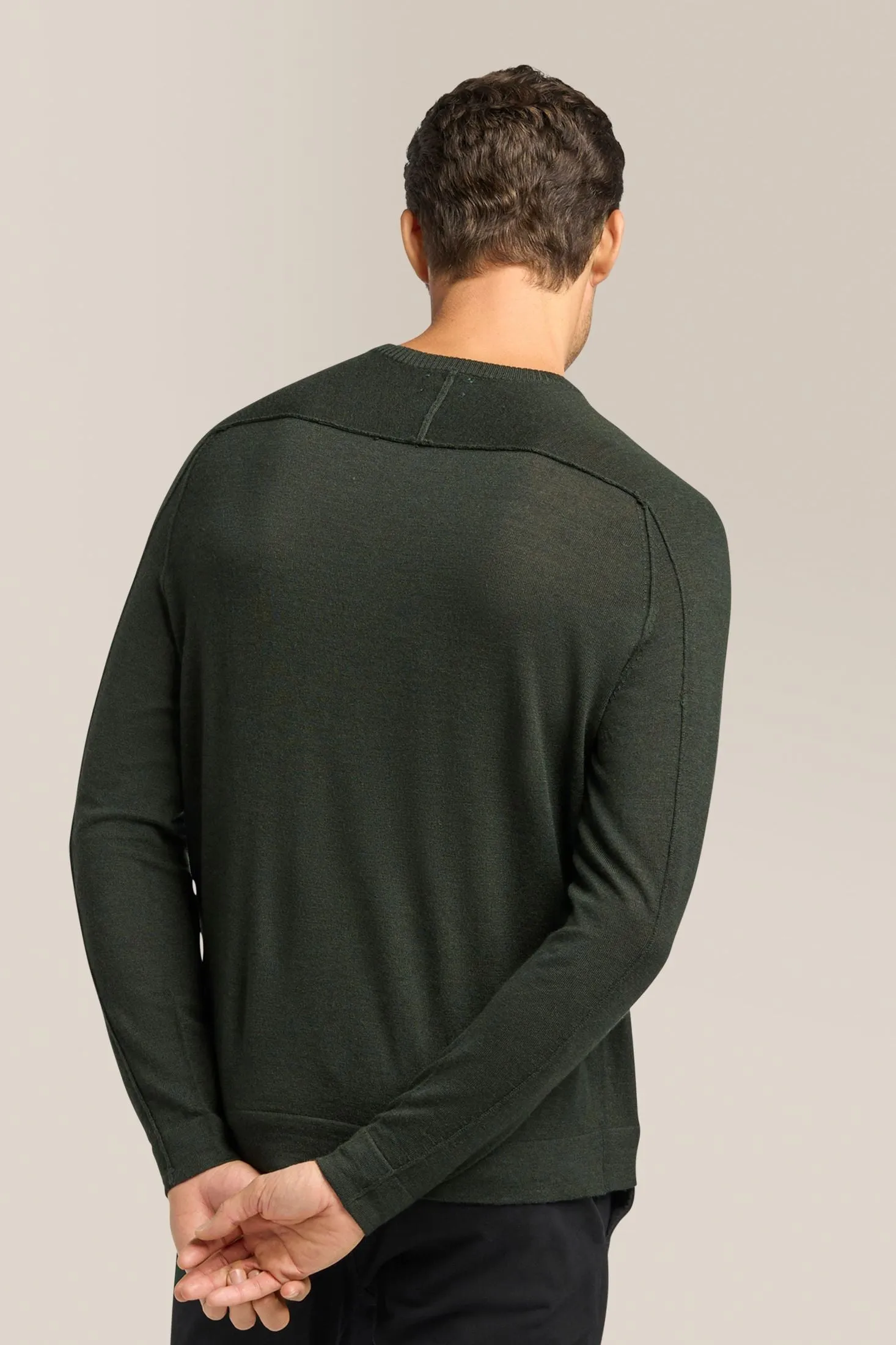 V-Notch Crew Sweater | Merino Wool