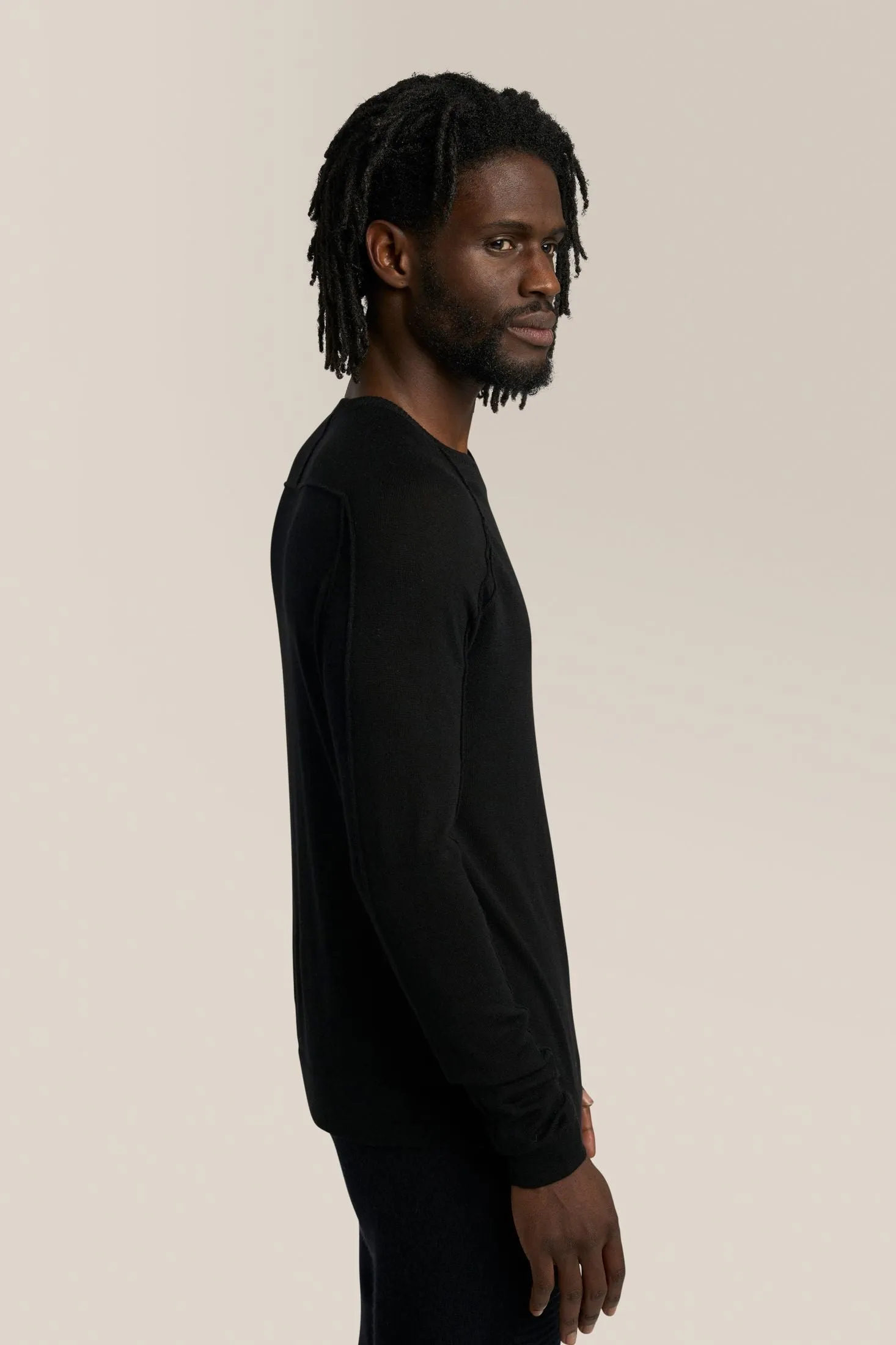 V-Notch Crew Sweater | Merino Wool