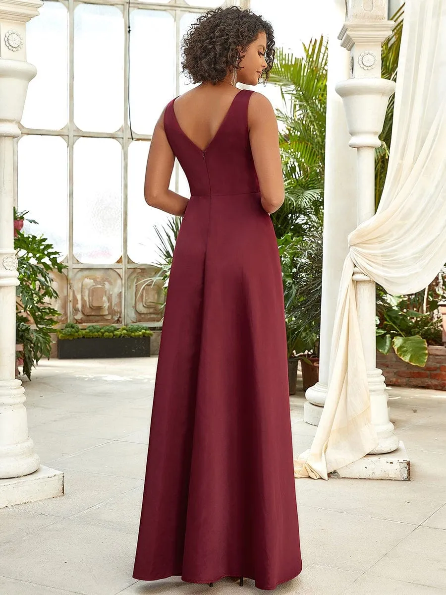 Women's V-Neck High Low Cocktail Party Dresses