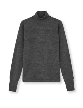 Wool Klemens Knit, Charcoal Melange