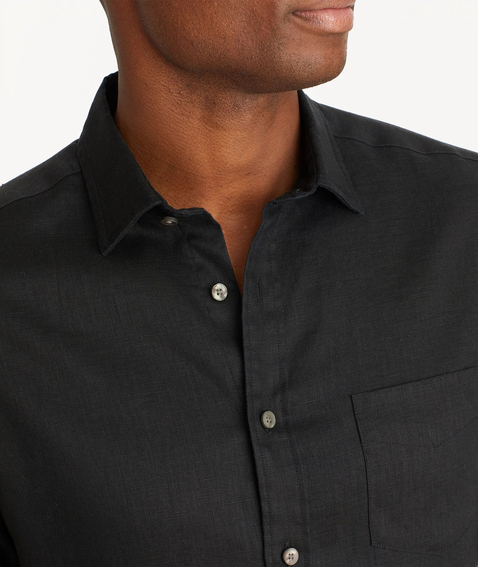 Wrinkle-Resistant Linen Short-Sleeve Cameron Shirt